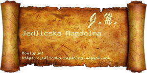 Jedlicska Magdolna névjegykártya